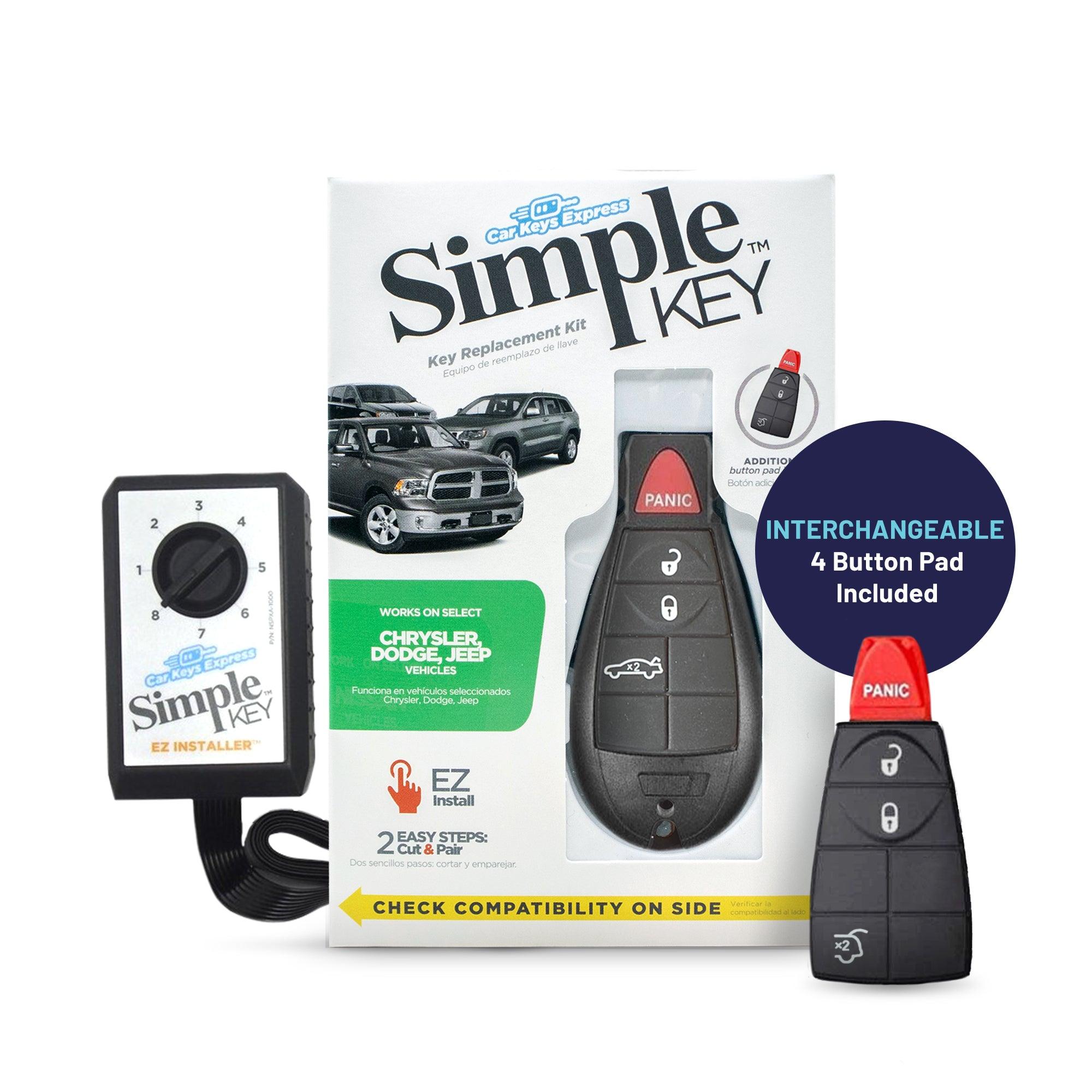 Chrysler, Dodge, Jeep and Volkswagen Simple Key Programmer for Smart Key Fob (CDFO-E4TZ0SK-KIT) - Tom's Key Company