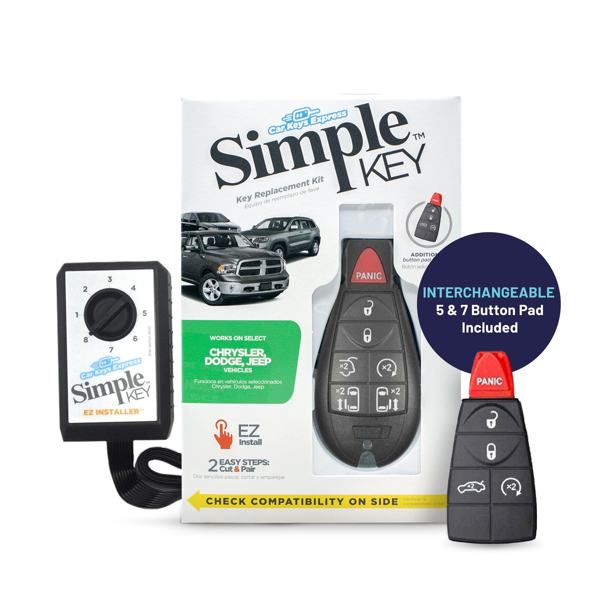 Chrysler, Dodge, Jeep and Volkswagen Simple Key Programmer for Smart Key Fob (CDFO-E7RHZ0SK-KIT) - Tom's Key Company
