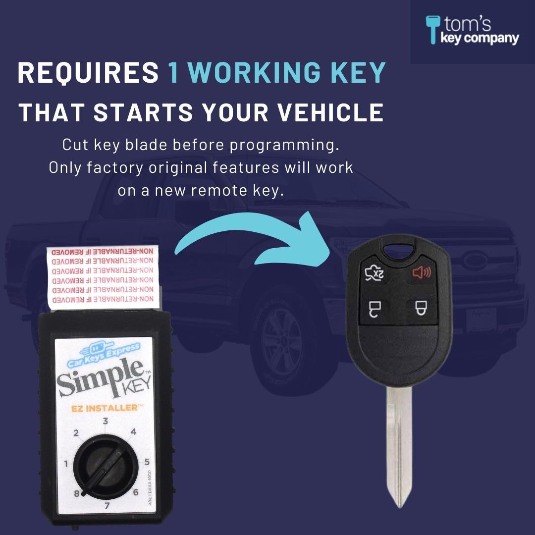 Simple Key Programming Kit - Ford, Lincoln, Mercury, Mazda Vehicles (FORRK4SK-TRUNK-KIT) - Tom's Key Company