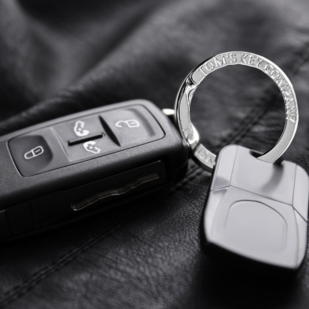 3 Piece Gift Bundle for Car Owners: Magnetic Key Storage Box, Premium Metal Key Rings, Tile Key Finder