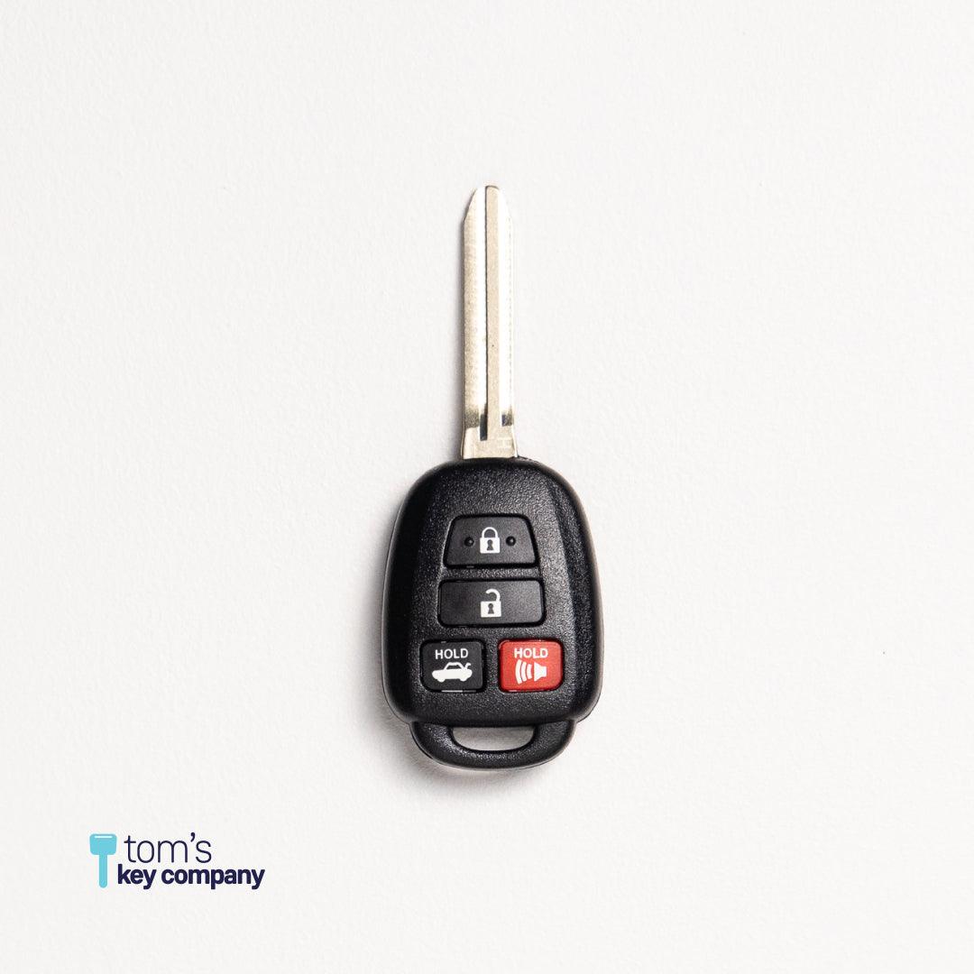Toyota Camry & Corolla Key and Remote ("H" Chip Key with 4 Button Keyless Entry Remote FOB) - Tom's Key Company
