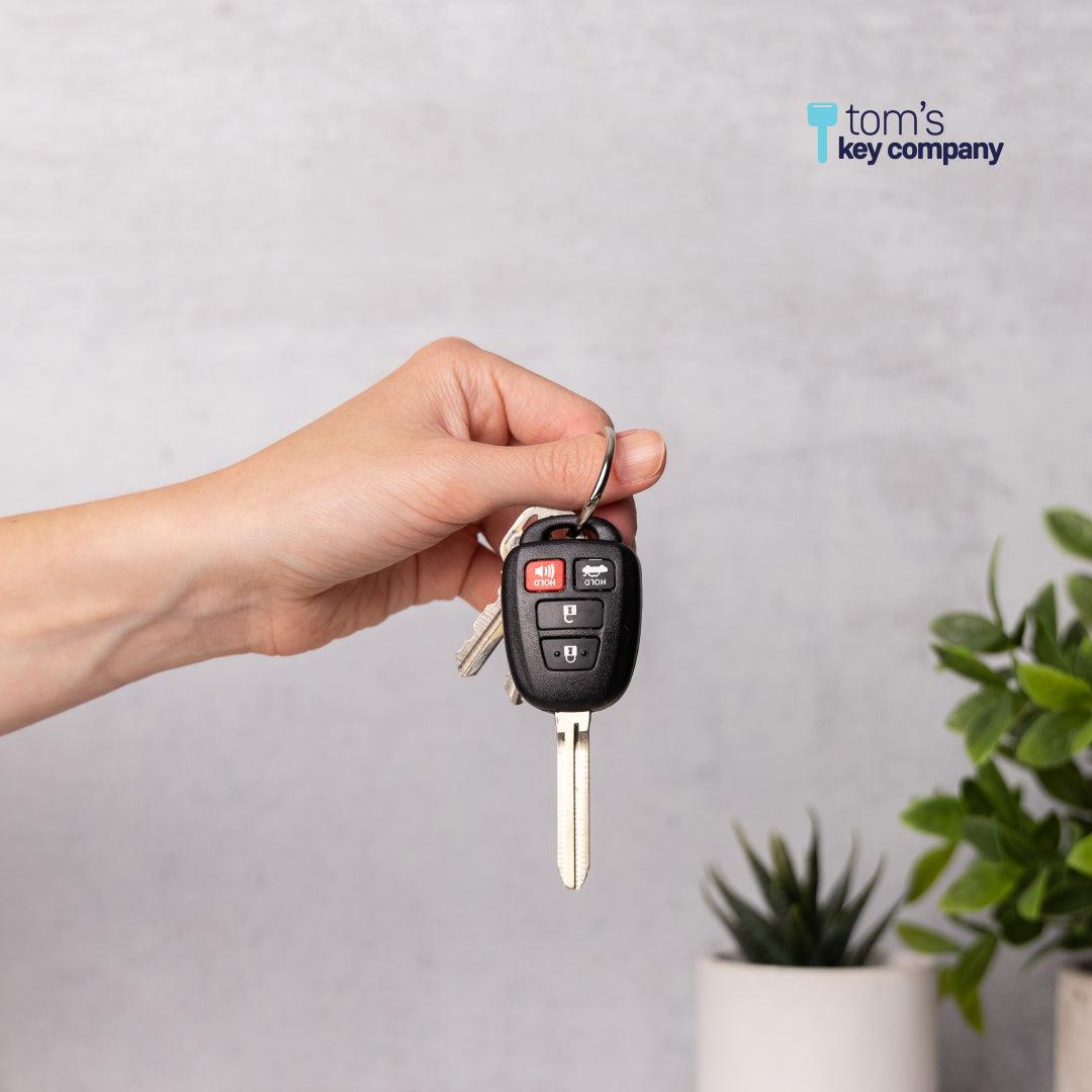 Toyota Camry & Corolla Key and Remote ("H" Chip Key with 4 Button Keyless Entry Remote FOB) - Tom's Key Company