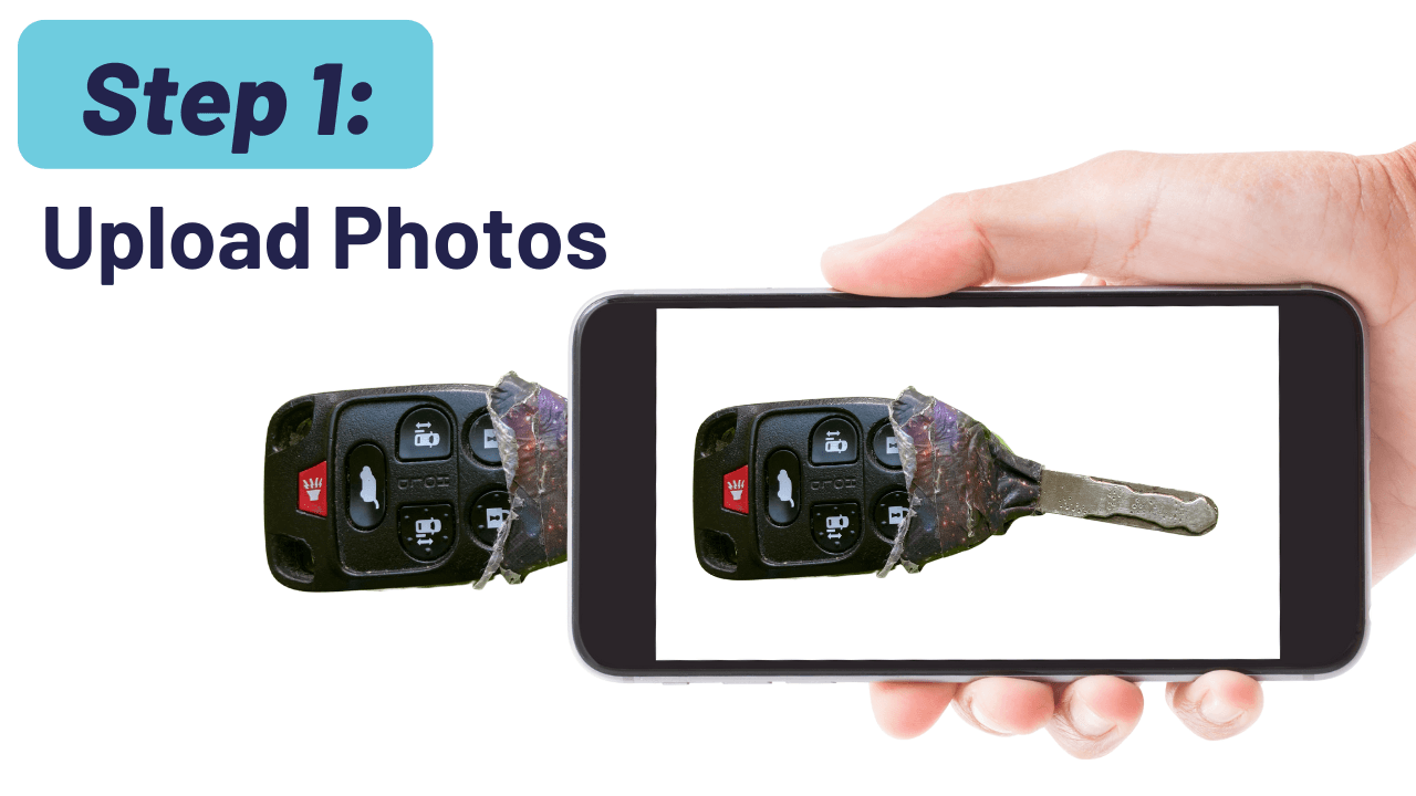 3 Button Honda Key w/ Remote Fob Repair Kit w/ Key By Photo Cutting Service (HON-REPAIR-DS-81) - Tom's Key Company