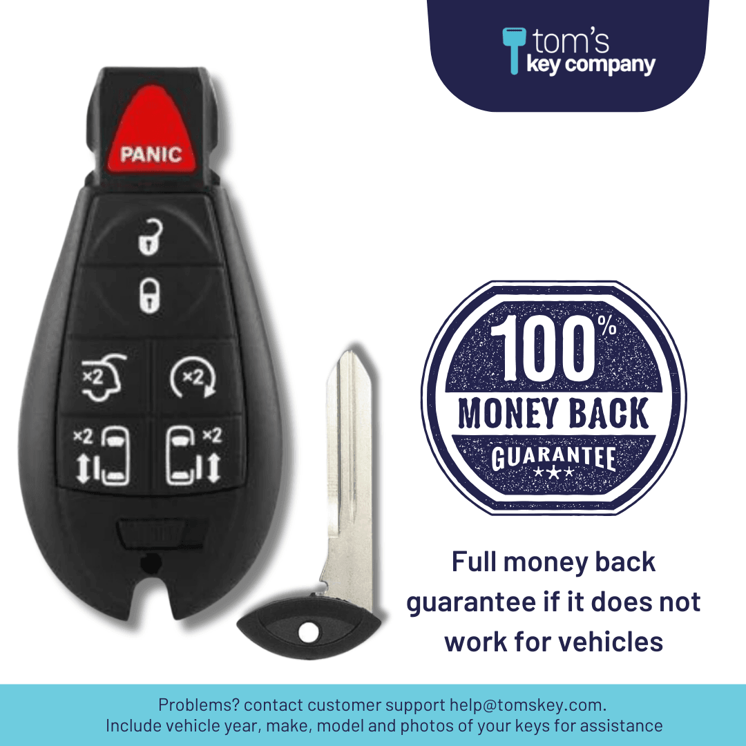 7 Button Chrysler Dodge VW Smart Key Fob (IYZC01C-7B-DDTRS-FOB) - Tom's Key Company
