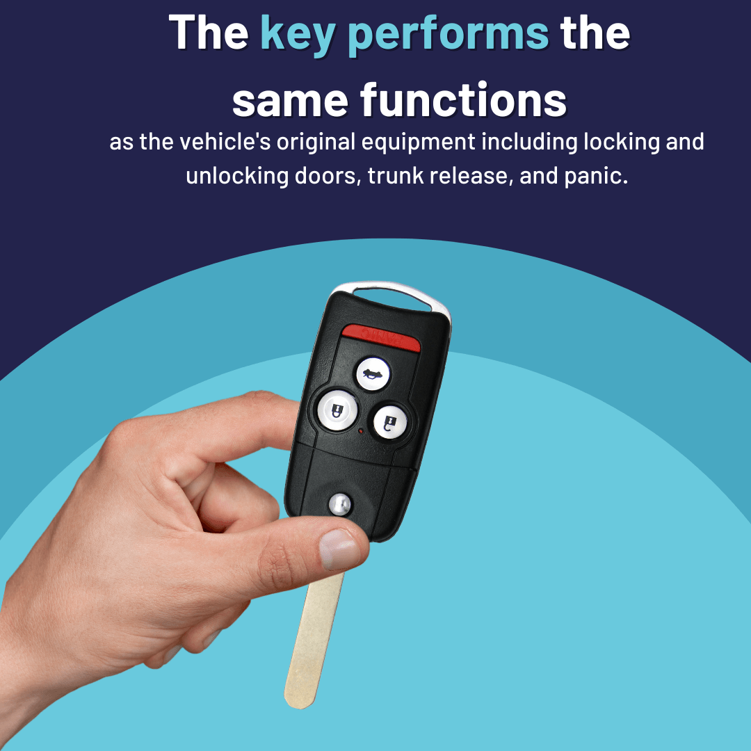 Acura TL & TSX Aftermarket Keyless Entry Flip Key 4-Button (ACURAFK-TL-TSX-4B-FLP) - Tom's Key Company