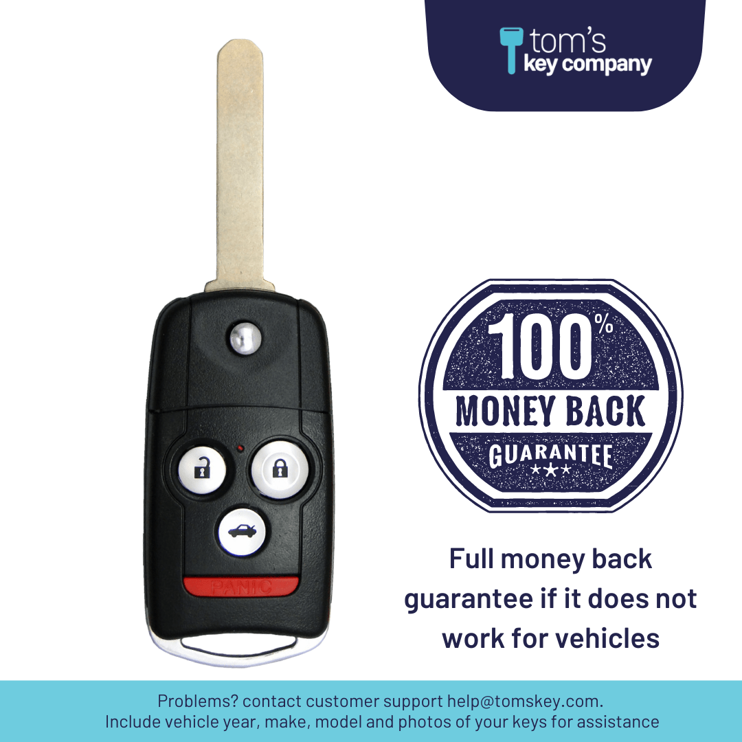 Acura TL & TSX Aftermarket Keyless Entry Flip Key 4-Button (ACURAFK-TL-TSX-4B-FLP) - Tom's Key Company