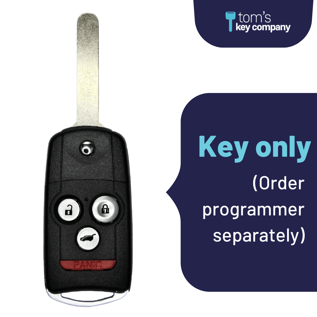 Acura MDX & RDX Aftermarket Keyless Entry Flip Key 4-Button (ACURAFK-MDX-RDX-4B-FLP)