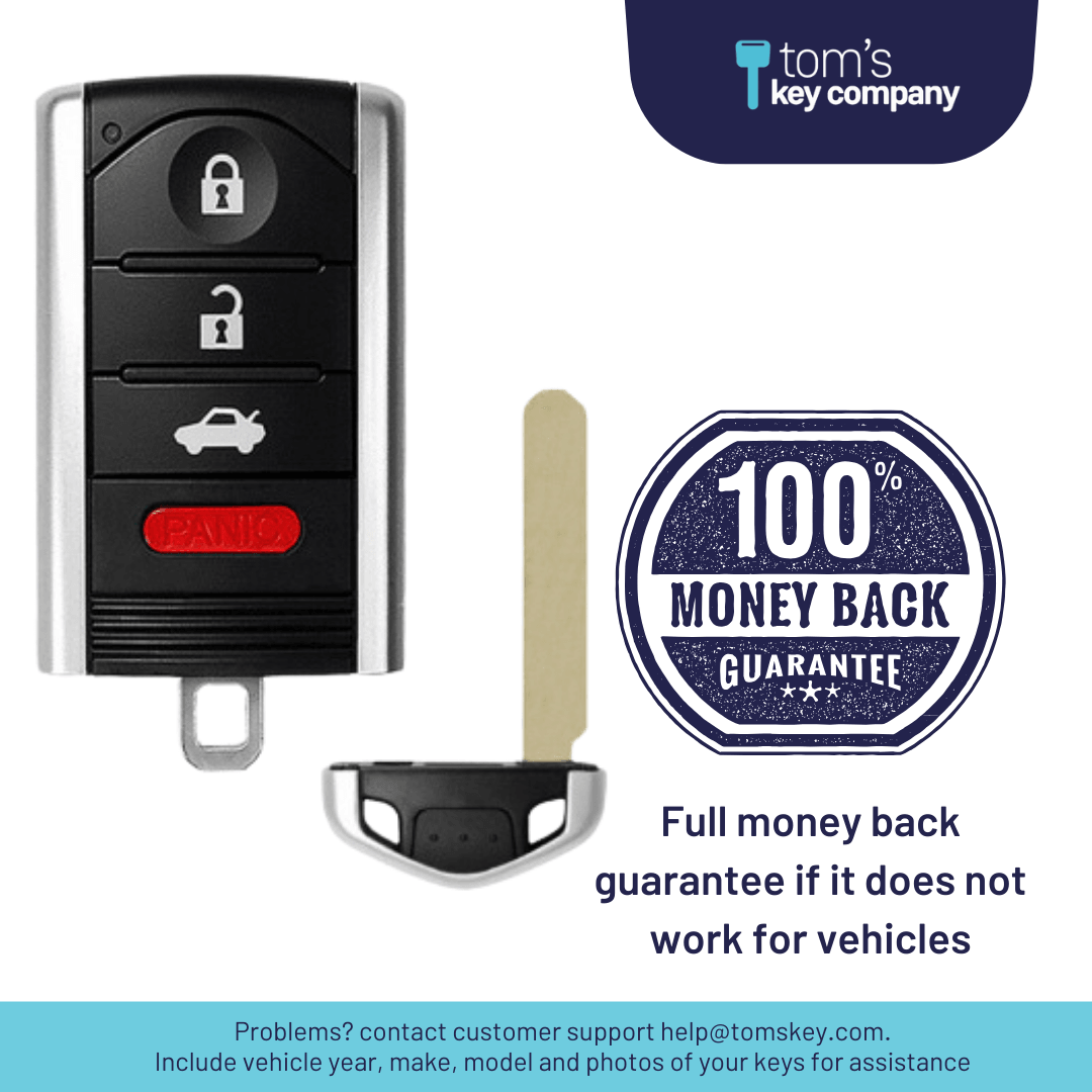 Brand New Aftermarket 4 Button Smart Key for Acura TL (ACUSK-4B-TR-M3N5WY8145)