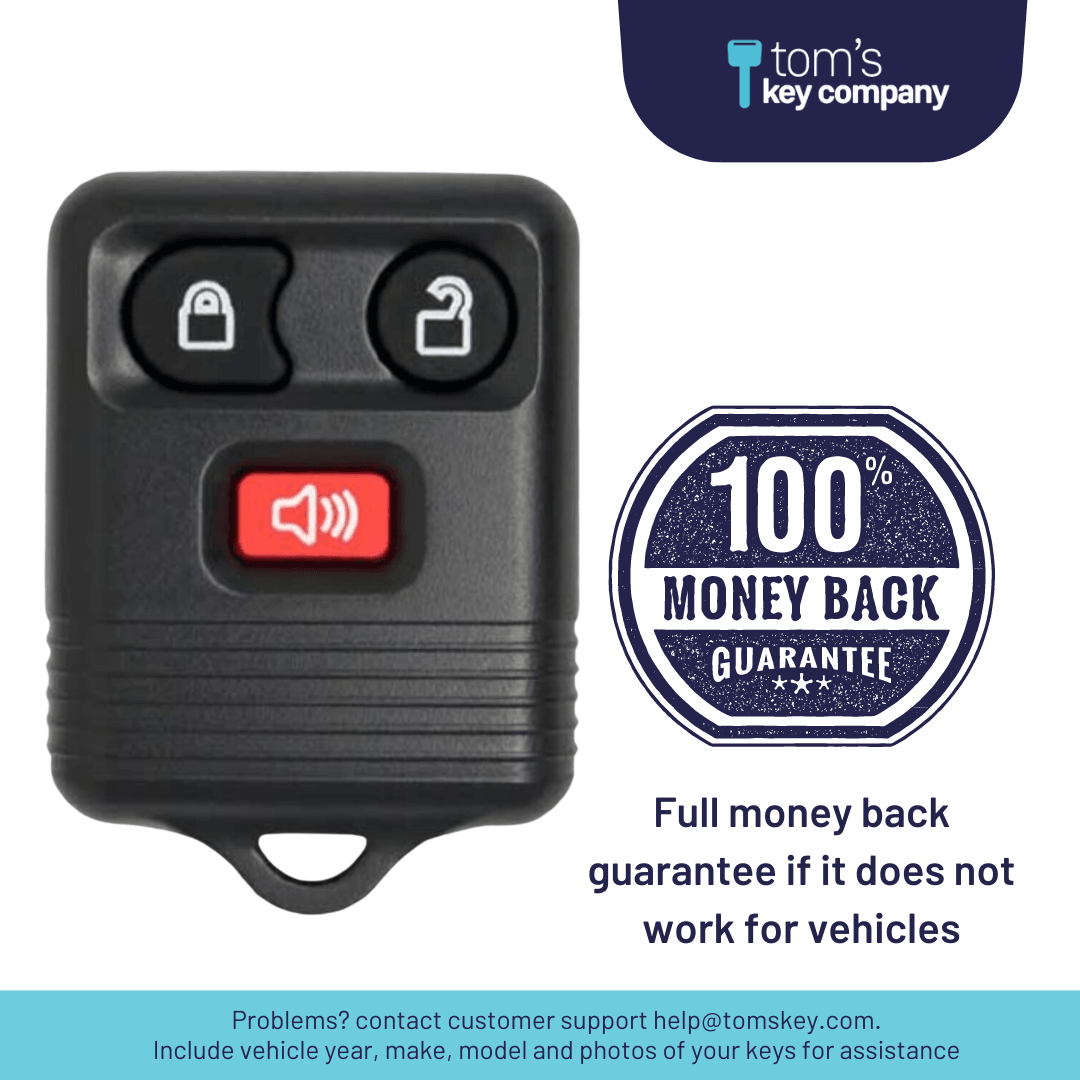 3 Button Keyless Entry Remote FOB for Ford, Lincoln, & Mercury Vehicles (FOR-3B-DOOR)
