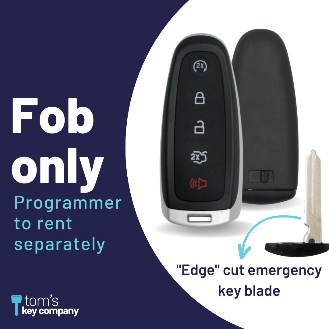 Ford 5-Button Aftermarket Smart Key with Remote Start and Trunk Release (FORPSK-5B-TRS-FOB-PDL) - Tom's Key Company