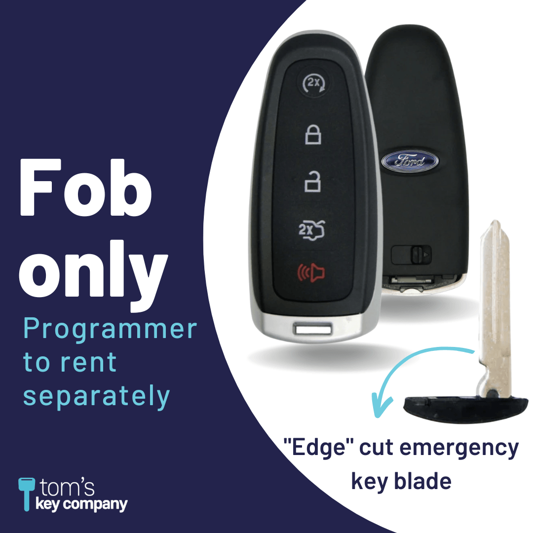 Ford 5-Button OEM Logo Smart Key with Remote Start and Trunk Release (FORPSK-5B-TRS-OEM-LOGO-PDL) - Tom's Key Company