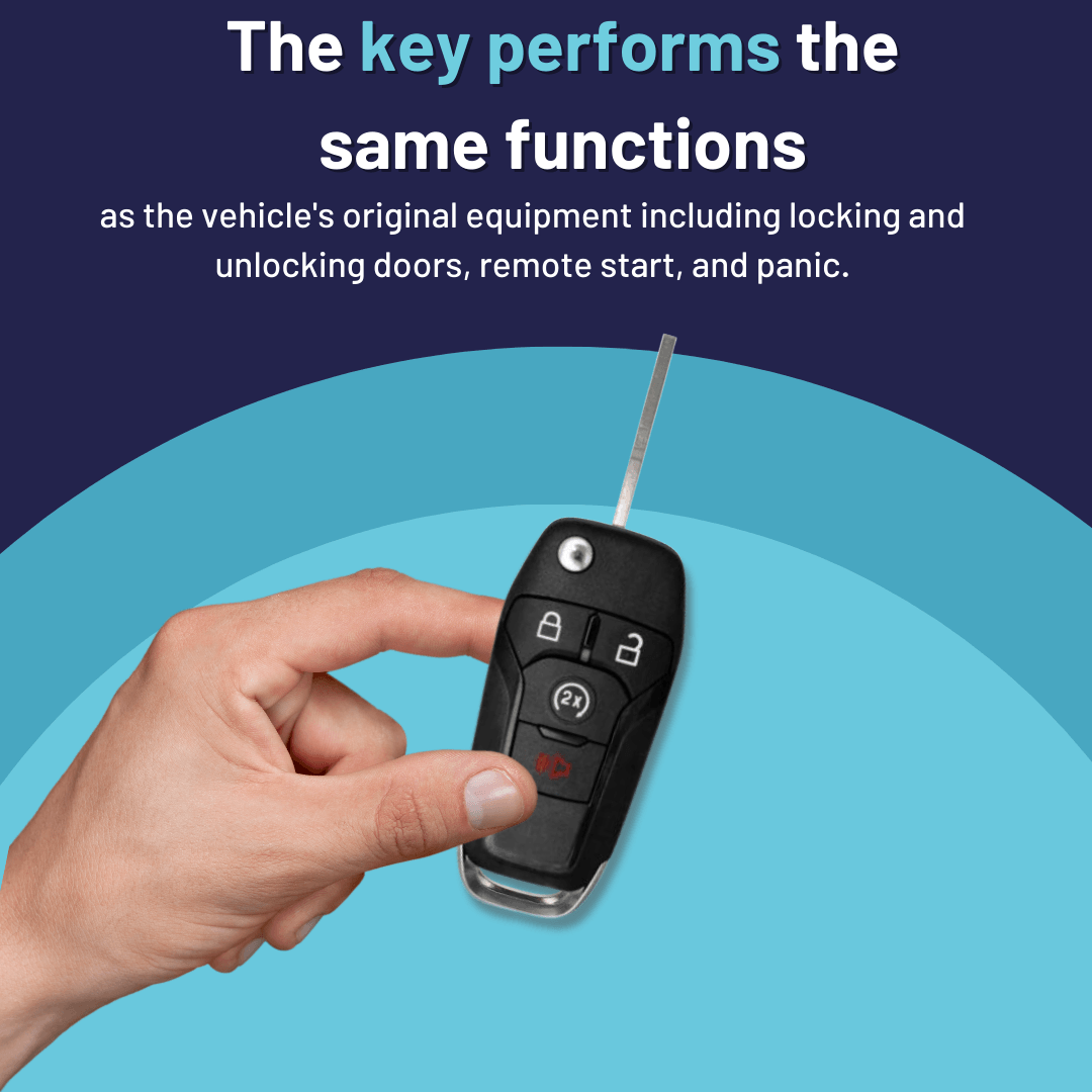Ford Aftermarket Keyless Entry Flip Key 4-Button with Remote Start (FORFK-4B-RS-FLIP) - Tom's Key Company