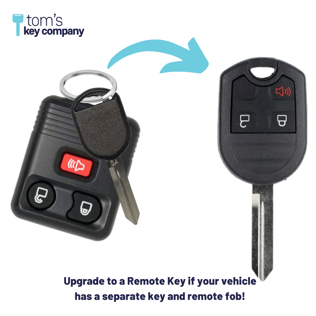 Ford Key and Keyless Entry Remote - 3 Button (OUCD6000022-3B) - Tom's Key Company