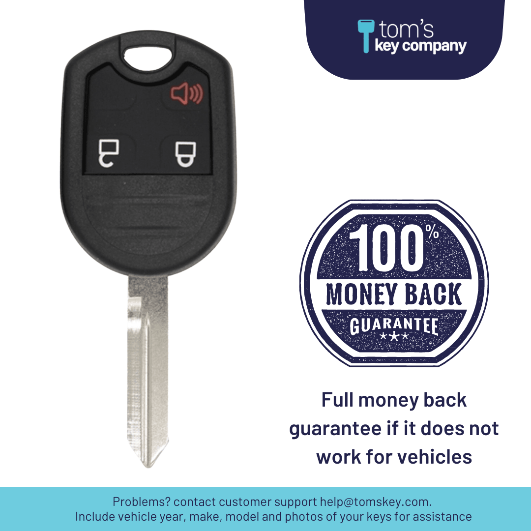 Ford Key and Keyless Entry Remote - 3 Button (OUCD6000022-3B) - Tom's Key Company