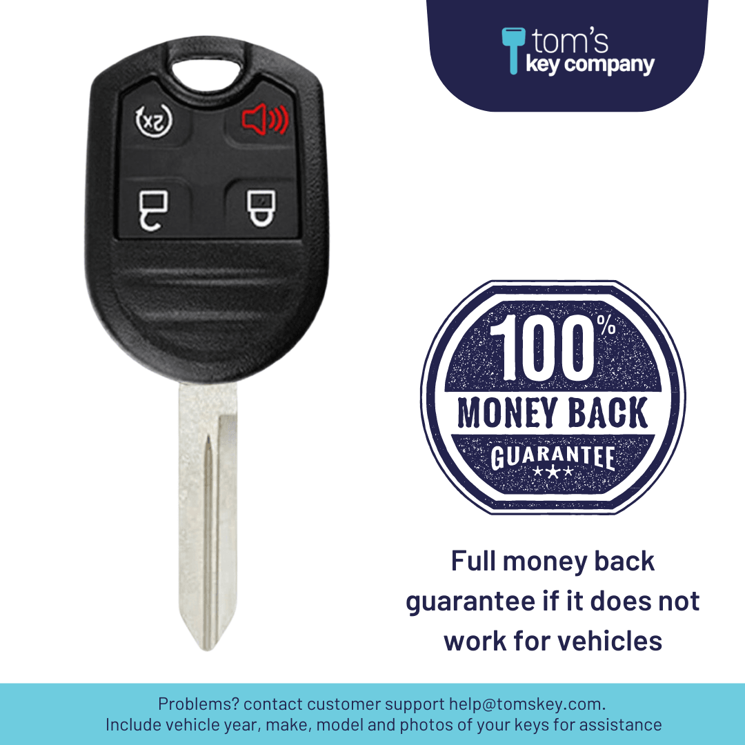 Ford Key and Keyless Entry Remote - 4 Button with Remote Start - Tom's Key Company