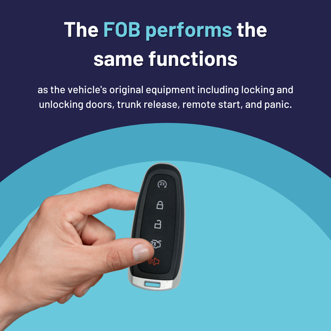Ford 5-Button OEM Logo Smart Key with Remote Start and Trunk Release (FORPSK-5B-TRS-OEM-LOGO-PDL)