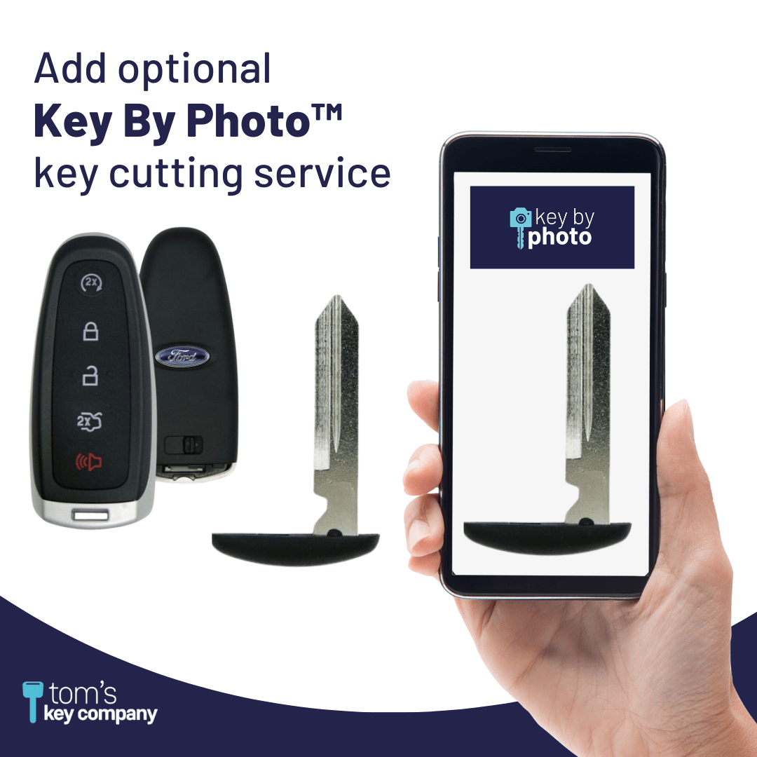 Ford 5-Button OEM Logo Smart Key with Remote Start and Trunk Release (FORPSK-5B-TRS-OEM-LOGO-PDL)