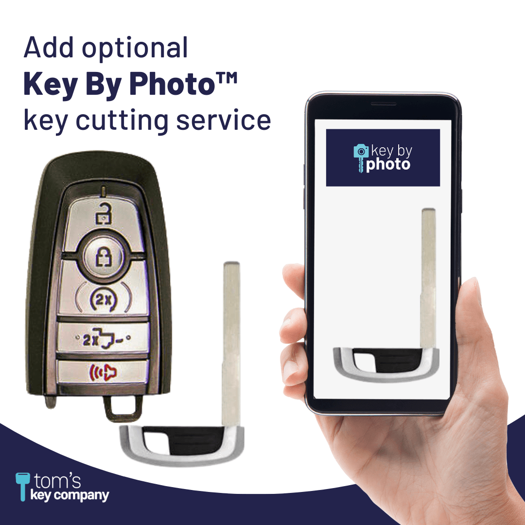 Brand New Aftermarket 5-Button Smart Key with Remote Start and Tailgate Button for Select Ford F-series Vehicles (FORSK-5B-TG-FOB-HITAG)