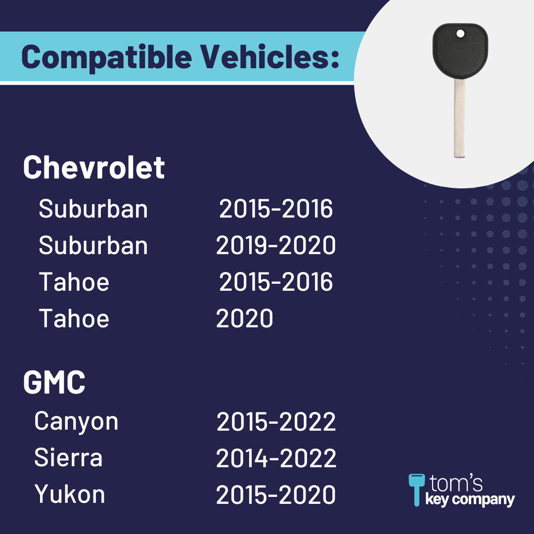 High Security Transponder Key for Select Buick, Chevrolet, & GMC Vehicles (GMKEY-B119-High-Security) - Tom's Key Company