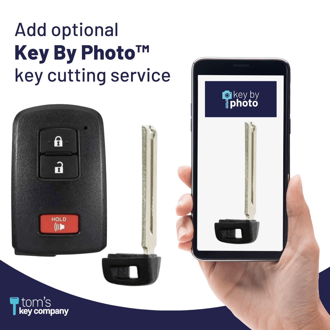 Brand New Aftermarket 3 Button Smart Key FOB with Emergency Key for Toyota 4Runner, Tacoma, Tundra, & Sequoia (HYQ14FBB-3B-G0010-FOB)