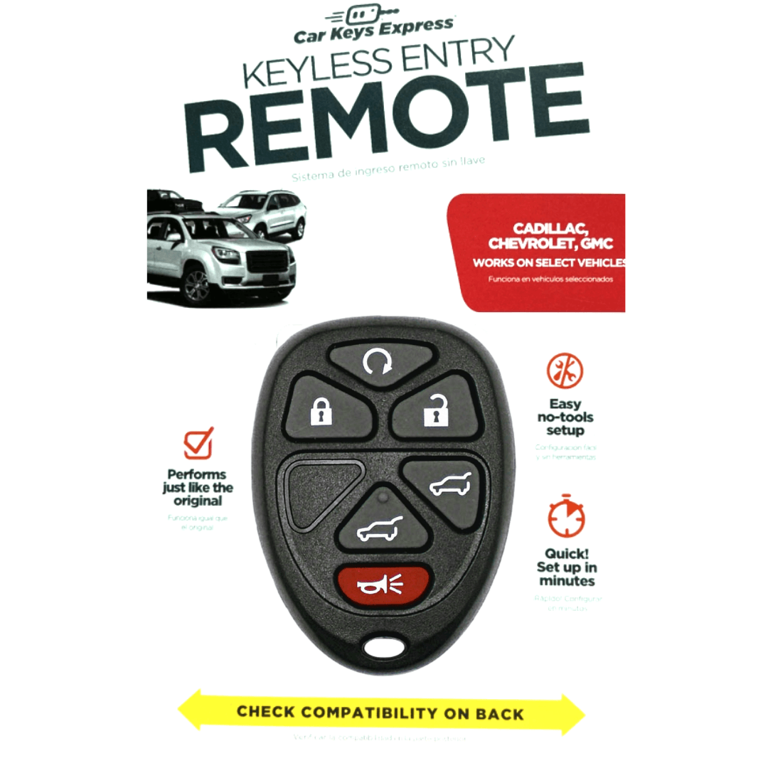 Keyless Entry Remote for Select Cadillac, Chevrolet, & GMC Vehicles, 6 Button Remote FOB (GMRM-6THZ0RE-KIT) - Tom's Key Company