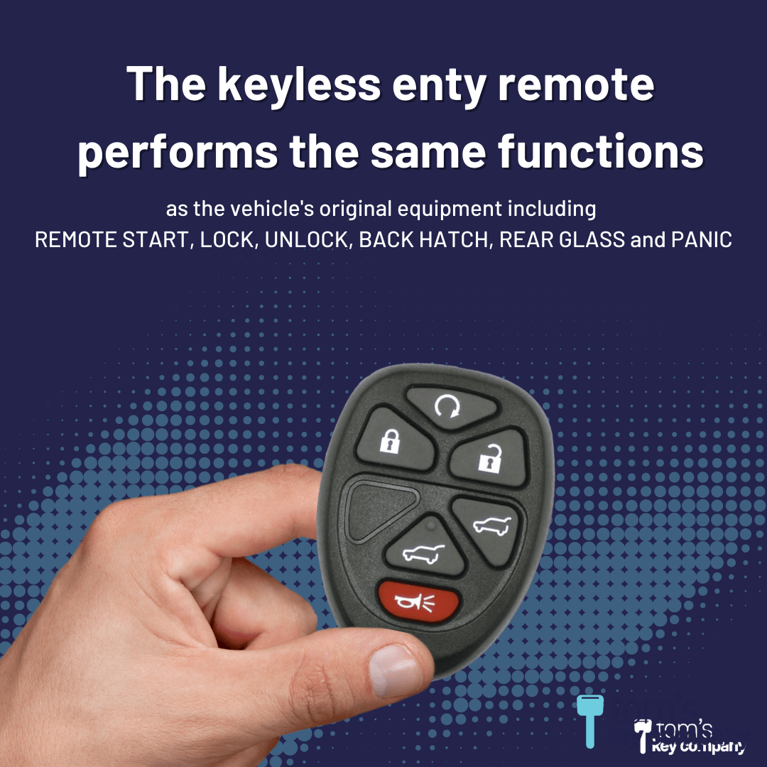 Keyless Entry Remote for Select Cadillac, Chevrolet, & GMC Vehicles, 6 Button Remote FOB (GMRM-6THZ0RE-KIT) - Tom's Key Company