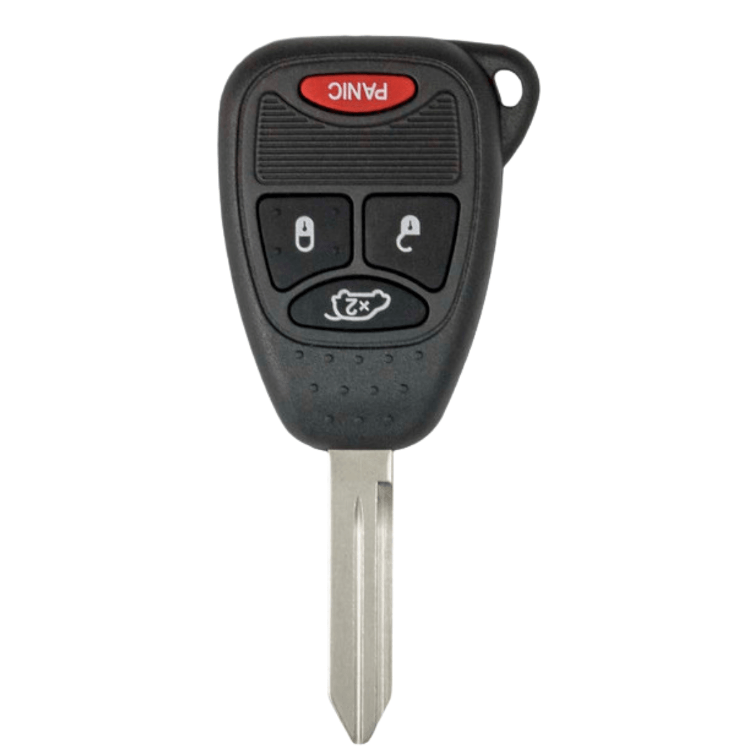 Chrysler, Dodge, & Jeep Key with 4 Button Remote Fob including Trunk Release (OHT692427AA-4B-46-Trunk)