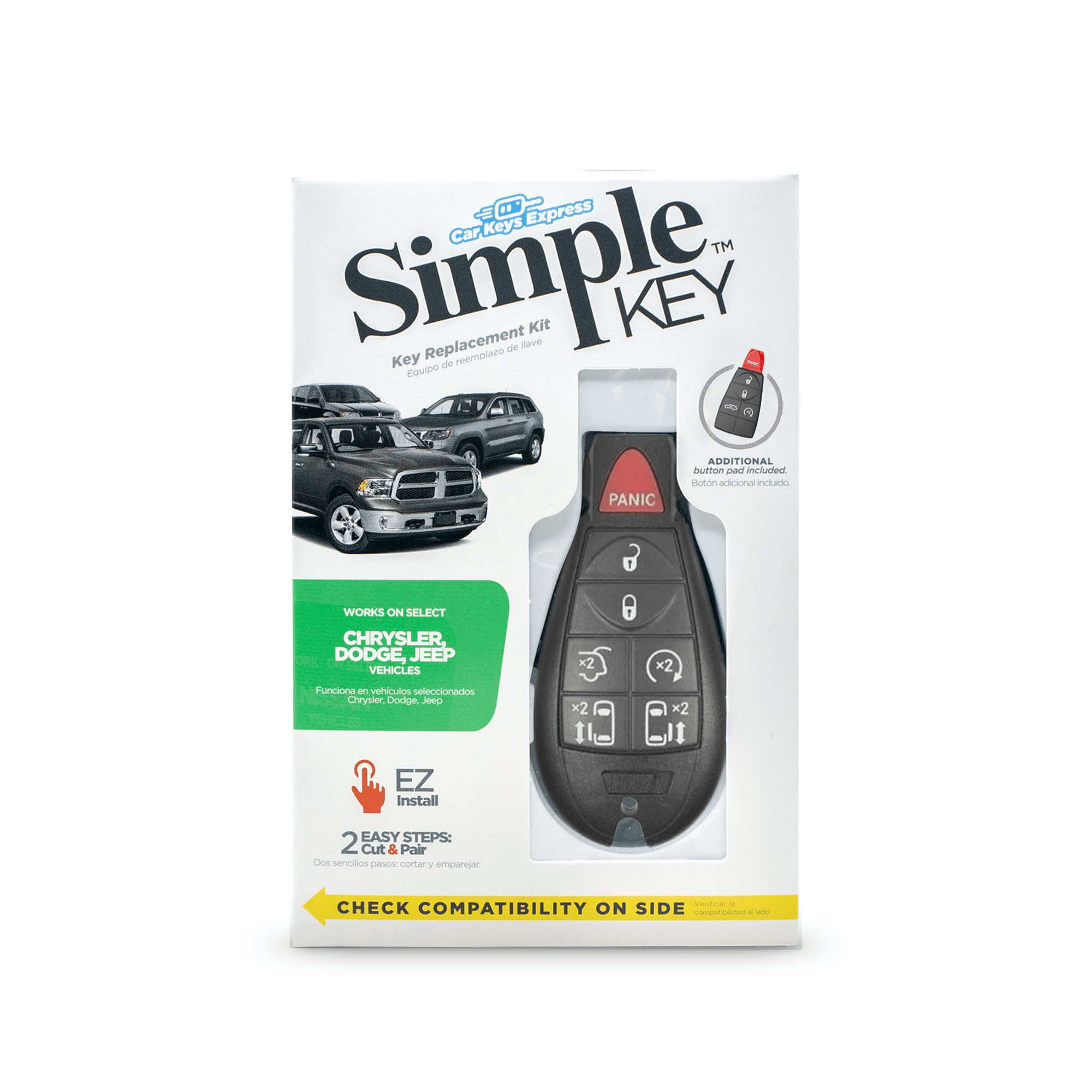 Chrysler, Dodge, Jeep and Volkswagen Simple Key Programmer for Smart Key Fob (CDFO-E7RHZ0SK-KIT) - Tom's Key Company