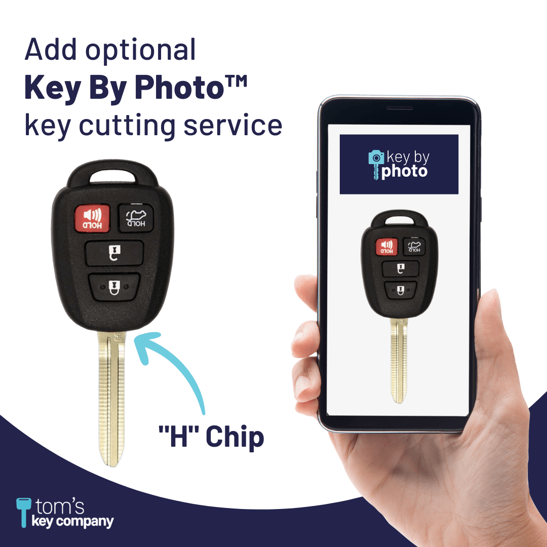 Toyota RAV4 Key and Remote ("H" Chip Key with 4 Button Remote; GQ452T-4B-H) - Tom's Key Company
