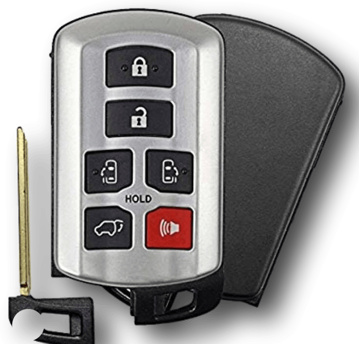 Toyota Sienna Smart Proximity Key, Push Button Start Keyless Remote FOB with Emergency Key - Tom's Key Company